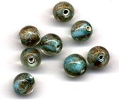 48 stuks Hand-made Jewelry Kralen - Rond - Transparant Turquoise