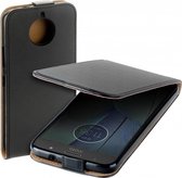 Zwart eco flipcase cover puleder Motorola Moto G5S hoesje