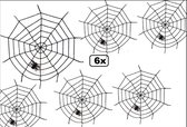 6x Spinnenweb black widow 100cm