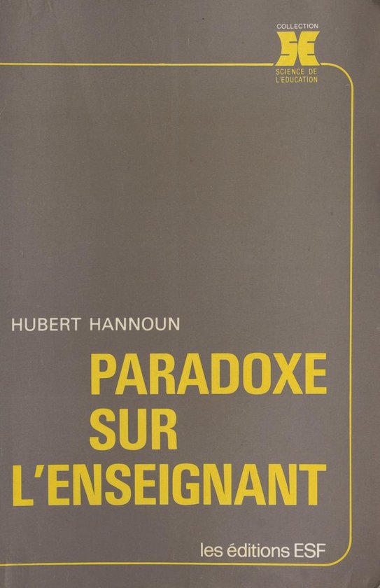Paradoxe sur l'enseignant - cover