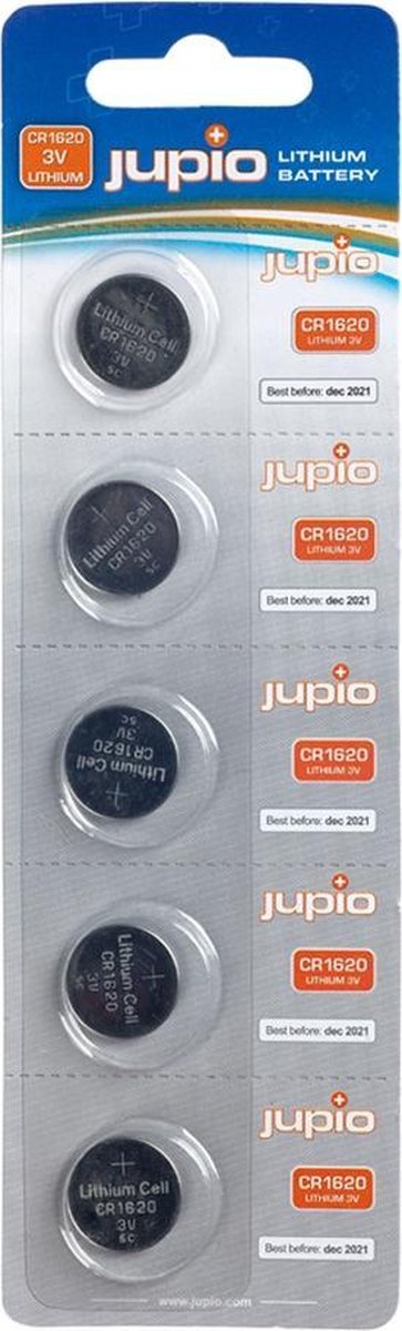 Jupio CR1620 3V 5pcs - Knoopcel