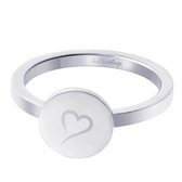 Fashionthings Heart Ring - 316 Stainless Steel - Zilverkleurig - Maat 15