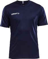 Craft Squad Jersey Solid SS Shirt Heren  Sportshirt - Maat M  - Mannen - blauw/wit
