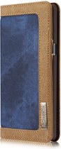 Caseme - Samsung Galaxy Note 7 Hoesje - Wallet case Canvas Blauw