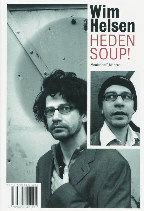 Boekomslag met Wim Helsen met 'Heden Soup!' op de voorgrond en een kleinere foto van hem op de achtergrond.