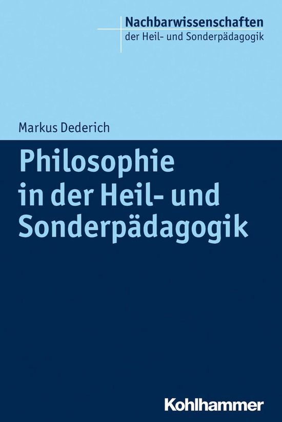 Philosophie in der Heil- und Sonderpädagogik - cover