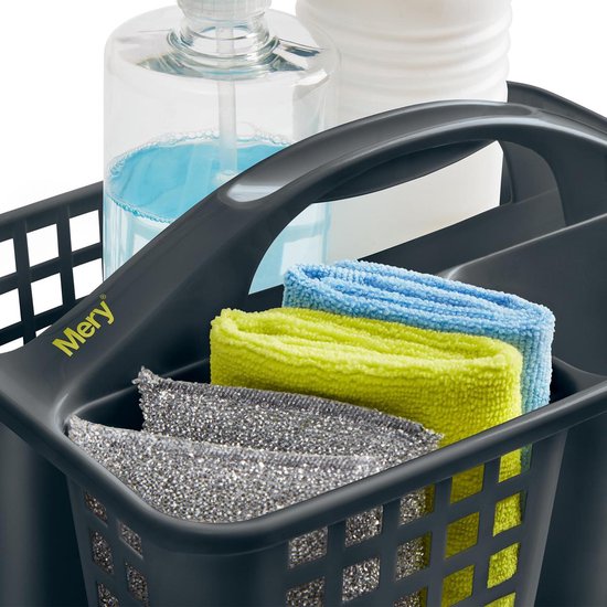 HODRANT Schoonmaakcaddy-organizer met Verdeler en Steunpad, Schoonmaaktas met Handvat en Afneembare Schouderband, Sschoonmaakgereedschapstas met Meerdere Zakken, Alleen Tas