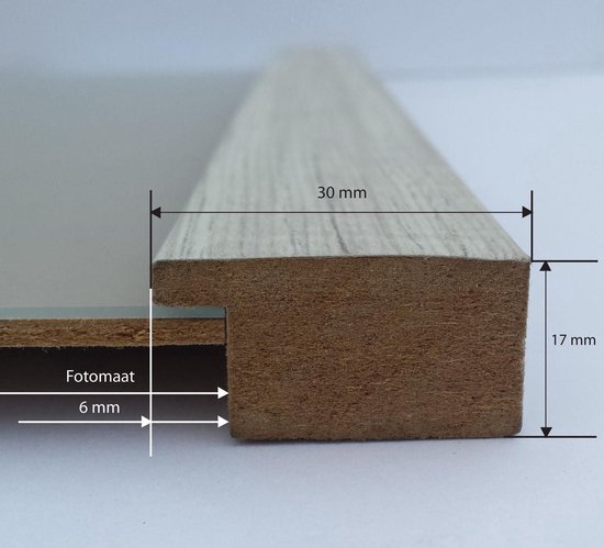 Homedecoration Misano - Cadre photo - Format photo - 42 x 42 cm - Zwart mat