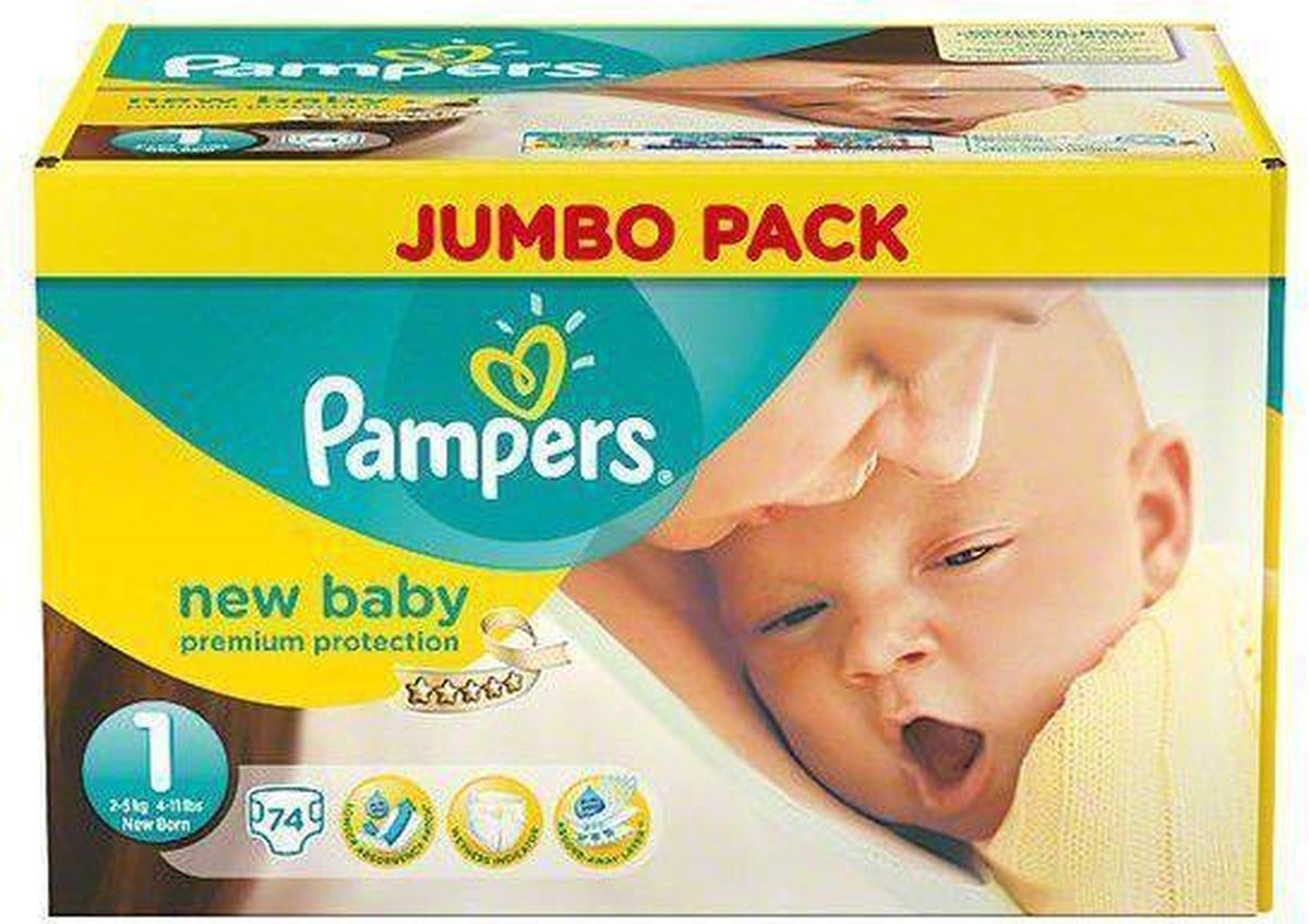 Pampers New Baby luiers - Maat 1 - 2 tot 5kg - 72stuks - Pampers