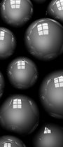 Abstract Modern Black Balls Photo Wallcovering