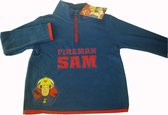 Blauwe fleece trui van Brandweerman Sam maat 122/128