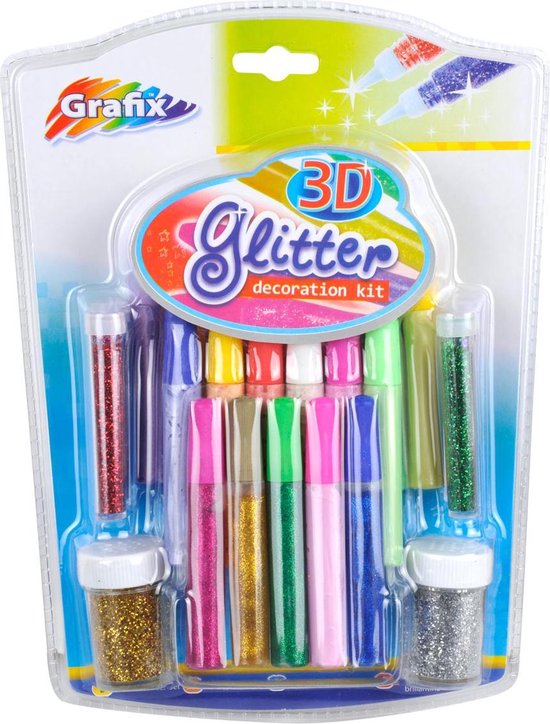 Ook Conceit scheren Knutsel Glitterset 21-delig - Glitterlijm + Glitters | bol.com