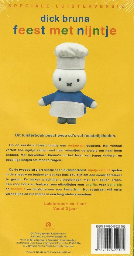 Feest met Nijntje -2 cd - Dick Bruna - Luisterboek, Dick Bruna