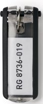 11x Durable sleutelhanger Key Clip, zwart, pak a 6 stuks