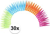 Gekleurde wasknijpers - 30 stuks - plastic knijpers