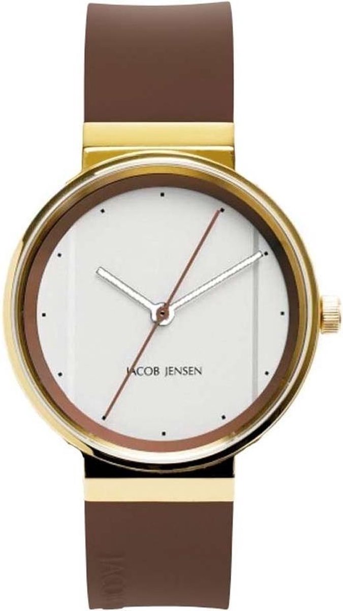 Jacob Jensen 758 horloge heren - bruin - edelstaal doubl�