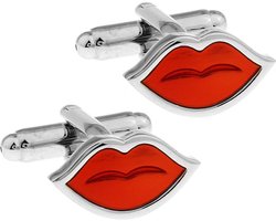 Amanto Manchetknopen Envi - 316L Staal - Lips - 17x10mm