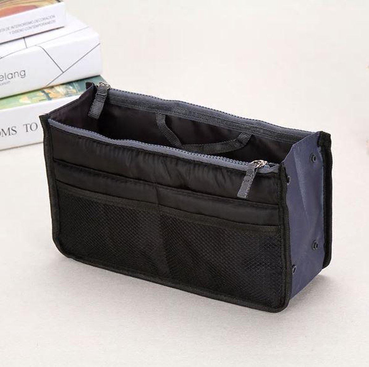 krijgen Het beste chrysant Bag in bag tas organizer – 11 vakken – zwart | bol.com