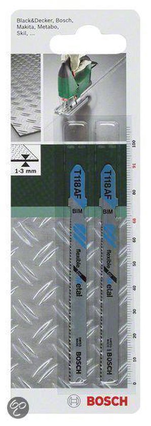 Decoupeerzaagblad metaal T 118 A blister van 5 zaagjes Decoupeerzaagblad metaal T 118 A blister van 5 zaagjes
