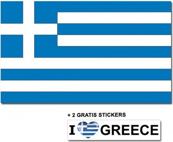 Autocollants 3D Drapeau Grèce SkinoEu - 2 Pièces - Résistants UV - Pour Voiture, Casque, Vélo
