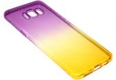 Siliconen hoesje paars/geel Geschikt voor Samsung Galaxy S8 Plus