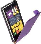 Leder Flip case case Telefoonhoesje - Nokia Lumia 1020 Paars