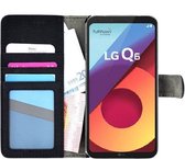 Zwart Wallet Bookcase Fashion Hoesje voor LG Q6