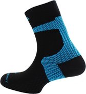 Enforma - Support d'Achille - chaussettes de compression à bande - Noir-Aqua - S (36-38)