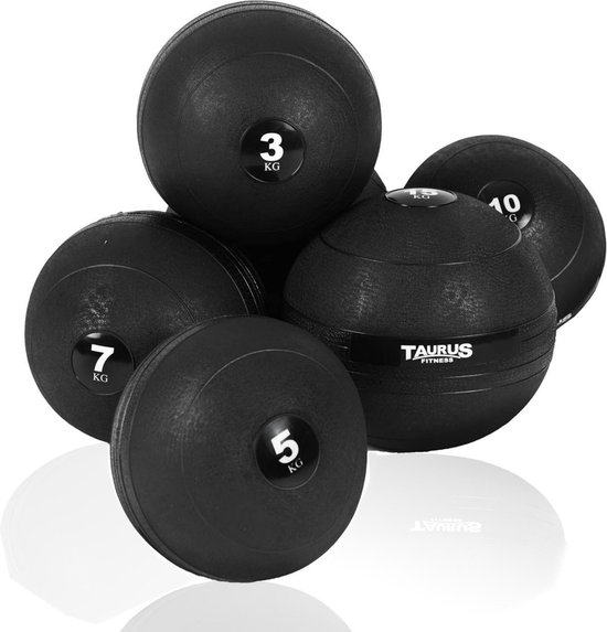 Taurus Slam Ball 10 kg - functionele training van kracht, lenigheid en uithoudingsvermogen – medicijnbal – medicine ball – wall ball – crossfit – Bear crawls – Russian twist – Burpees – Stuitert niet
