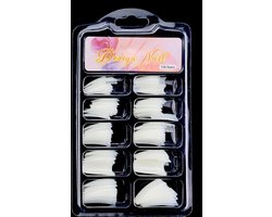 100 Nageltips Naturel - Kunstnagels Nepnagels set van 100 stuks diverse maten