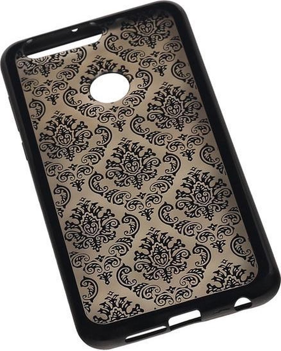 Zwart Brocant TPU back case cover hoesje voor Huawei Honor 8