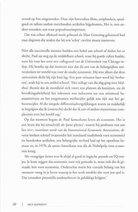 Tekstpagina met uitleg over Paul's studie economie en zijn publicaties.