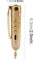 LUXE Bluetooth 4.2v Multi-Functional PEN (KLEUR GOUD) - NIEUW! Audio Music Streaming Adapter Receiver Handsfree Carkit & Thuisgebruik | MP3 Player 3.5mm AUX in Geweldige Geluidskwaliteit Ster