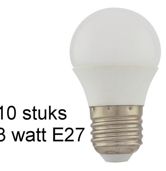 Onzeker Uitgebreid Smederij 10 stuks 3 watt led lamp - E27 - Warm-wit (2800K) - 255 lumen | bol.com