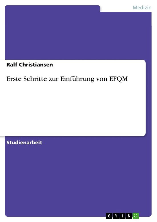 Erste Schritte zur Einführung von EFQM - cover