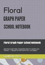 Floral Graph Paper School Notebook