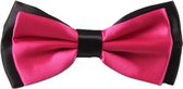 Dubbele Strik - Hard Roze / Zwart