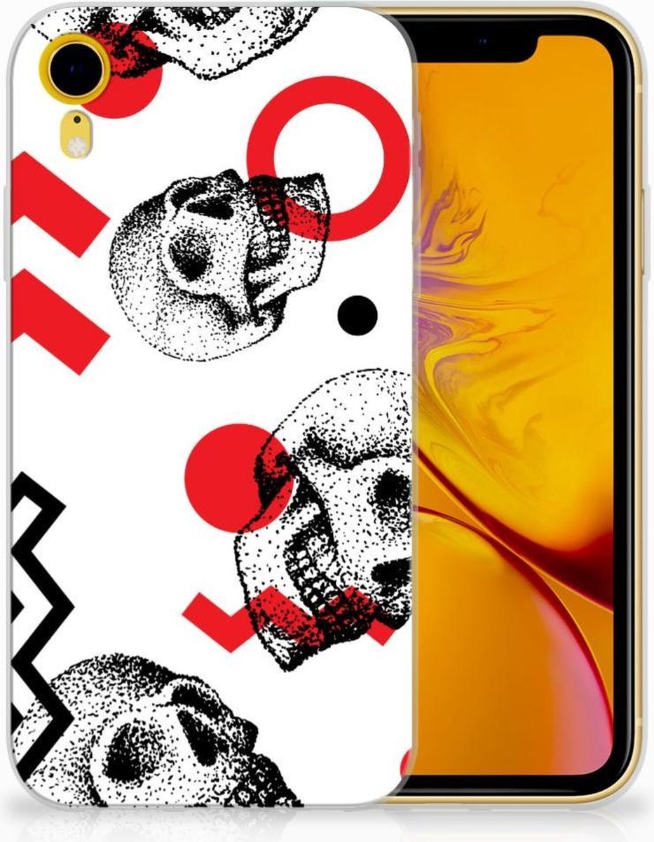 TPU Hoesje voor Silicone Back Case Apple iPhone Xr Skull Red