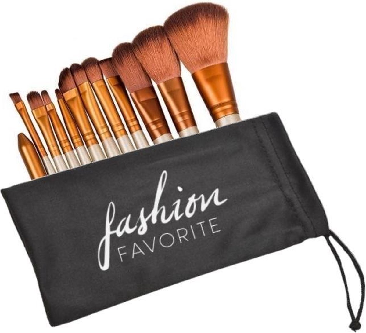 Make Up Kwasten Brush Set - 12-delig | Travel Set | Fashion Favorite - Fashion Favorite