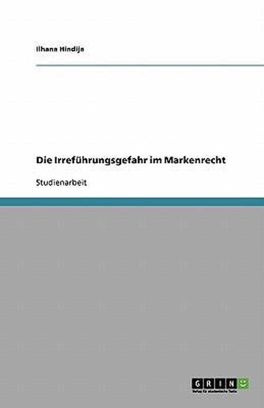 Die Irreführungsgefahr im Markenrecht - cover