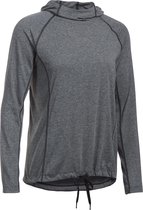 Under Armour Threadborne Train Hood Twist - Sportshirt - Black - Dames - Maat S