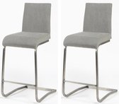 Set van 2 barstoelen Edward - jeans antraciet