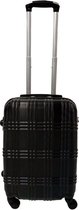 Handbagage koffer 51cm 4 wielen trolley - Zwart