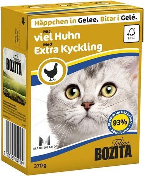 Bozita Tetra Feline Hapjes In Gelei Met Extra Kip