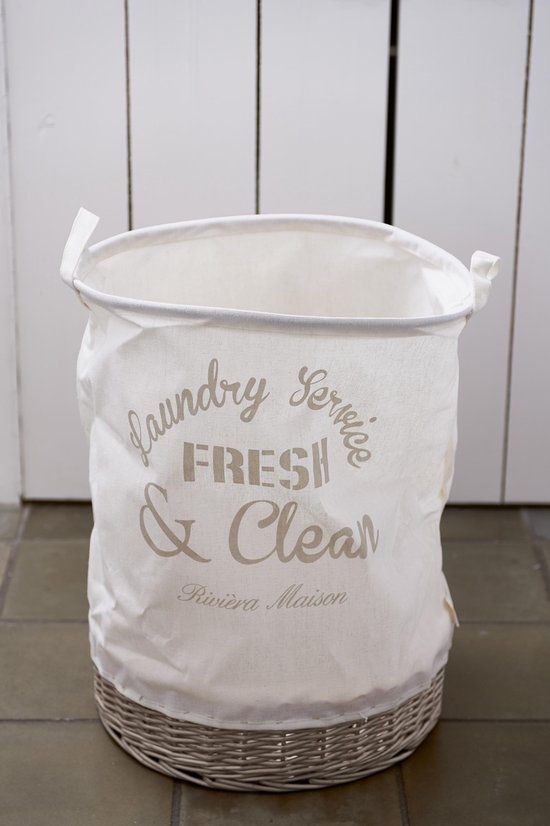 Riviera Maison Fresh & Clean Laundry Basket - Wasmand - Polyester | bol.com