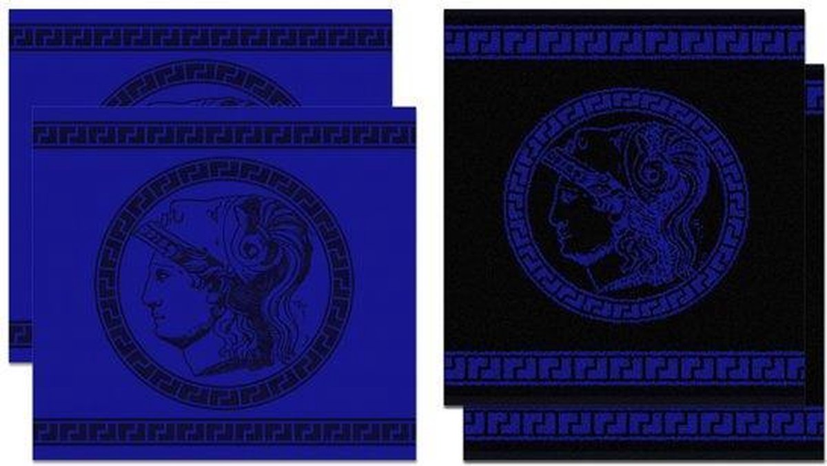 DDDDD Keukenset Minerva Blauw - 6 Keukendoeken en 6 theedoeken