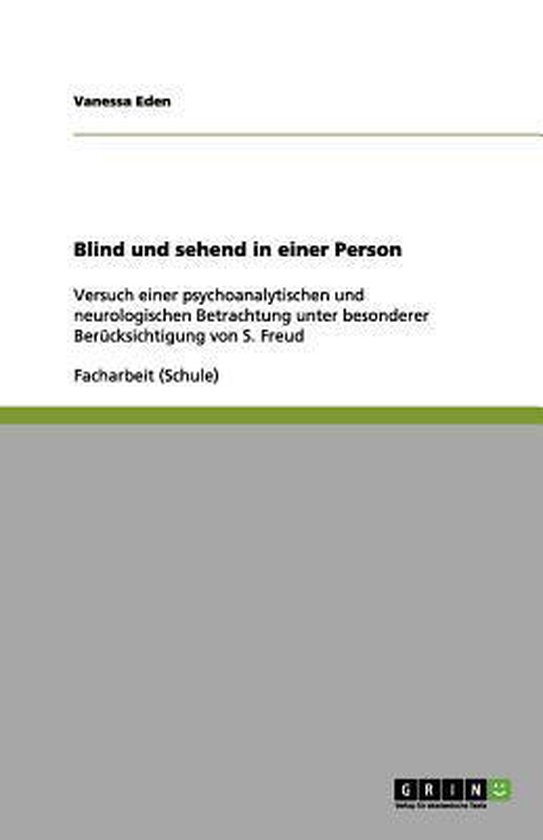 Blind und sehend in einer Person - cover