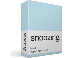 Snoozing - Flanel - Hoeslaken - Topper - Tweepersoons - 140x200 cm - Hemel