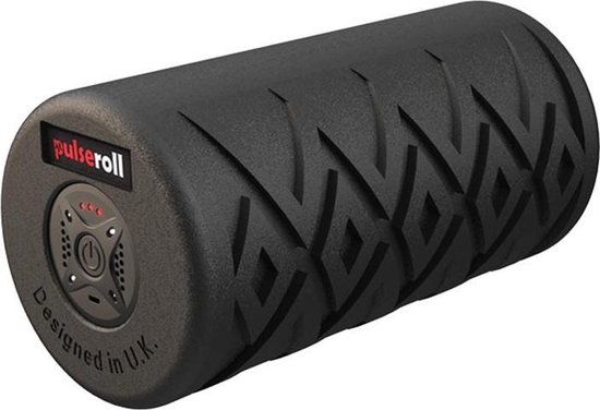 Pulseroll Vibrerende Foamroller met 4 Tril Niveaus - Zwarte Fitness Roller 30 cm incl. Draagtas en Afstandsbediening