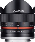 Samyang 8mm F2.8 UMC Fisheye II - Prime lens - Geschikt voor Canon Systeemcamera - Zwart